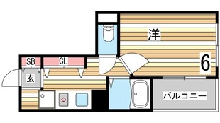 三ノ宮駅 徒歩5分 3階の物件間取画像